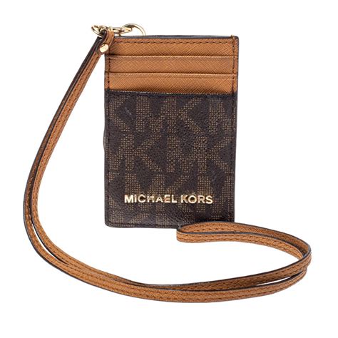 id badge holder michael kors|michael kors lanyard.